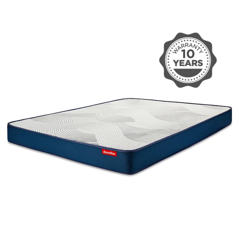 duroflex LiveIn Duropedic - Doctor Recommended Orthopedic High Resilient, Memory Foam, Roll Pack 8 Inch King Size Medium Firm Mattress with Luxury Anti Microbial Fabric(78 X 72 X 8 Inches)