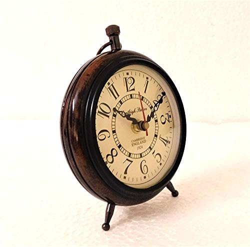 5 Inches Antique Look Round Table/Desk Clock