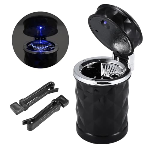 KRIAA ENTERPRISE Cigarette Ashtray with Lid –Durable, Rust-Proof, and Easy to Clean - Non-Tip, Durable, Windproof Design for Home, Office, or Garden Use