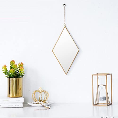 ATORSE® Nordic Wrought Iron Gold Dessing Mirror Wall Hanging Bathroom Wall Mirror M