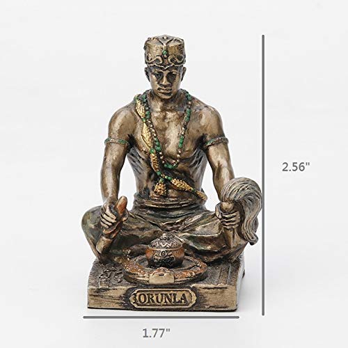 Veronese Design 2 1/2 Inch Orunla Santeria Orisha God of Wisdom, Destiny and Prophecy Cast Resin Hand Painted Antique Bronze Finish Statue Home Decor