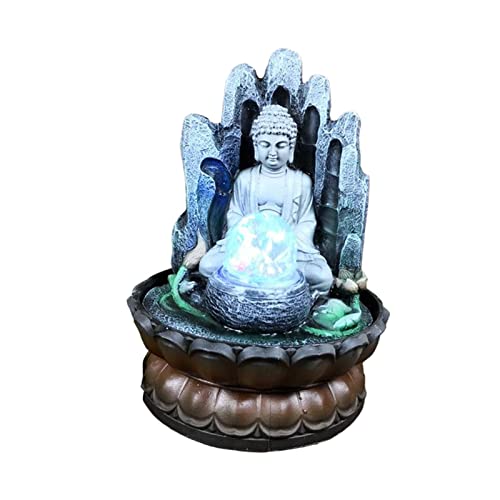 ATORSE® Buddha Water Fountain Waterfall Zen Desk Ornaments Bedroom Spa Decor