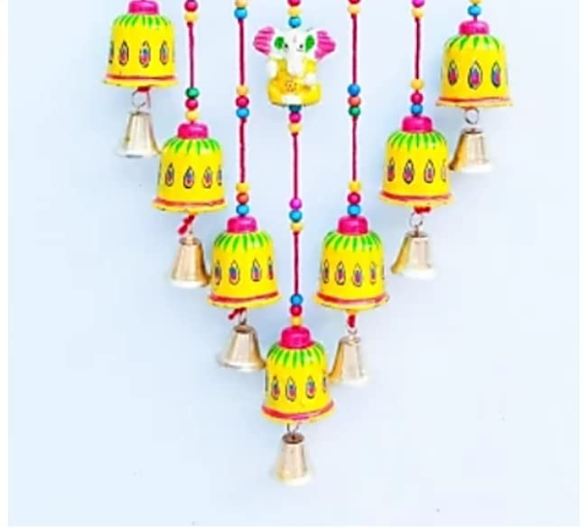 Surya Art Gallery Wind Chime Door Hanging Ganesh ghanti mensan Set of1pc