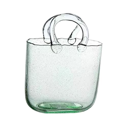 MYADDICTION Nordic Glass Flower Vase Flower Pot Centerpiece for Office Wedding Ornaments Green