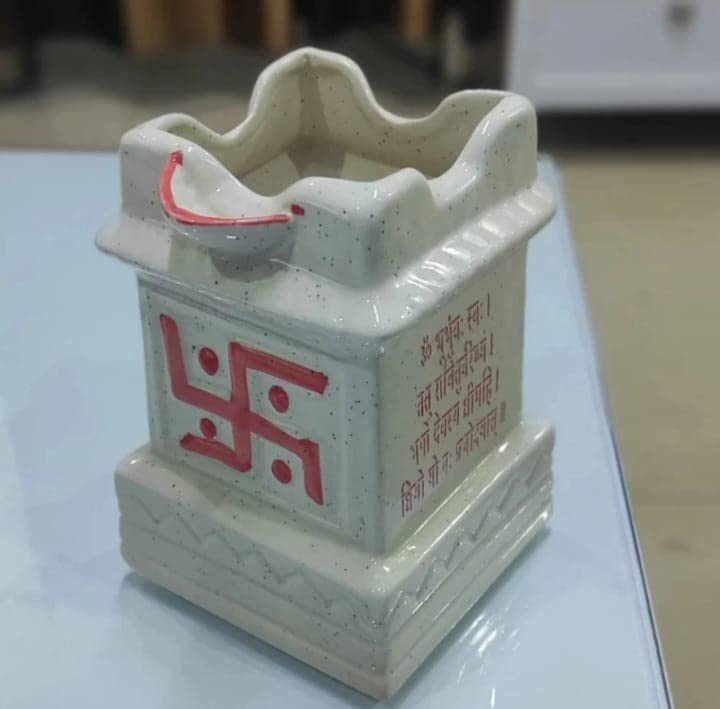 The Mug factory SRORE Ceramic Ash Tulsi Temple Indoor