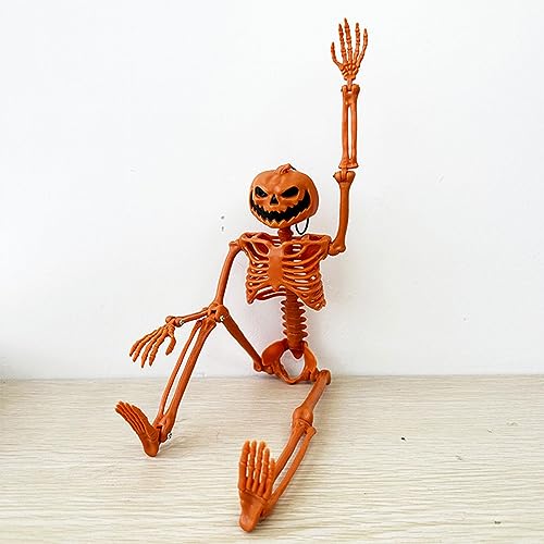 Worldcare® Halloween Skeleton Pumpkin Head Skeleton for Patio Lawn Creepy Carnival | 1 Halloween Prop Skeleton