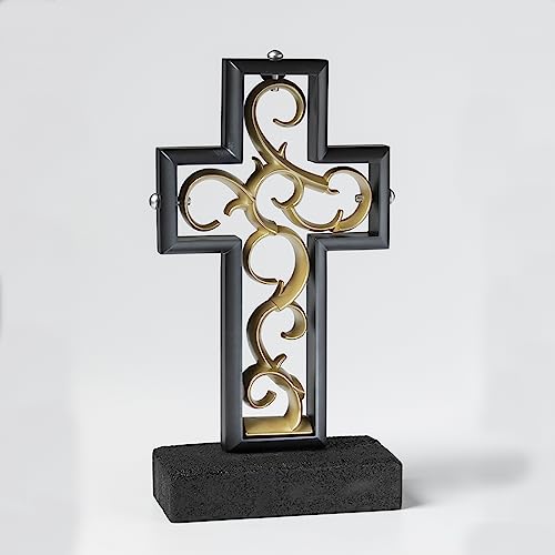 Unity Cross® Black & Frosted Gold color; Unity Candle Unity Sand Elegant Rustic Alternative