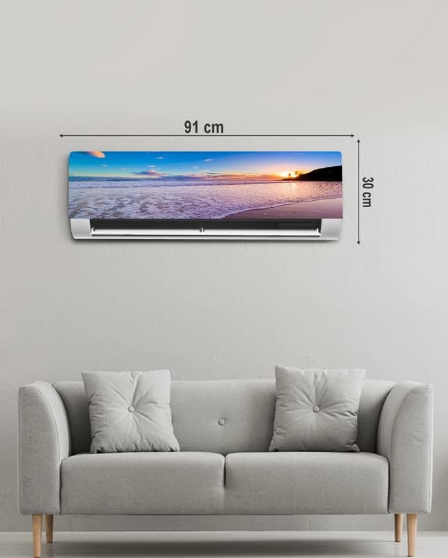 DreamKraft Large Sunset Beach View AC Sticker - Easy Peel & Stick, Self Adhesive PVC Vinyl Sticker (30cm x 91cm)