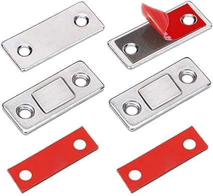 Lumei Ultra Thin Cabinet Magnetic Catch || Upgrade Stainless Steel Magnetic Door Catch || High Magnetic Cabinet Door Magnets for Kitchen Cupboard Wardrobe Closet Drawer Latch - 8 pcs