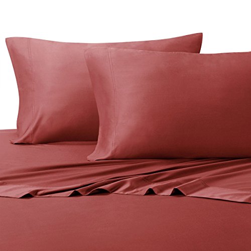 King, Coral : Royal Hotel Silky Soft Bamboo King Cotton Sheet Set - Coral