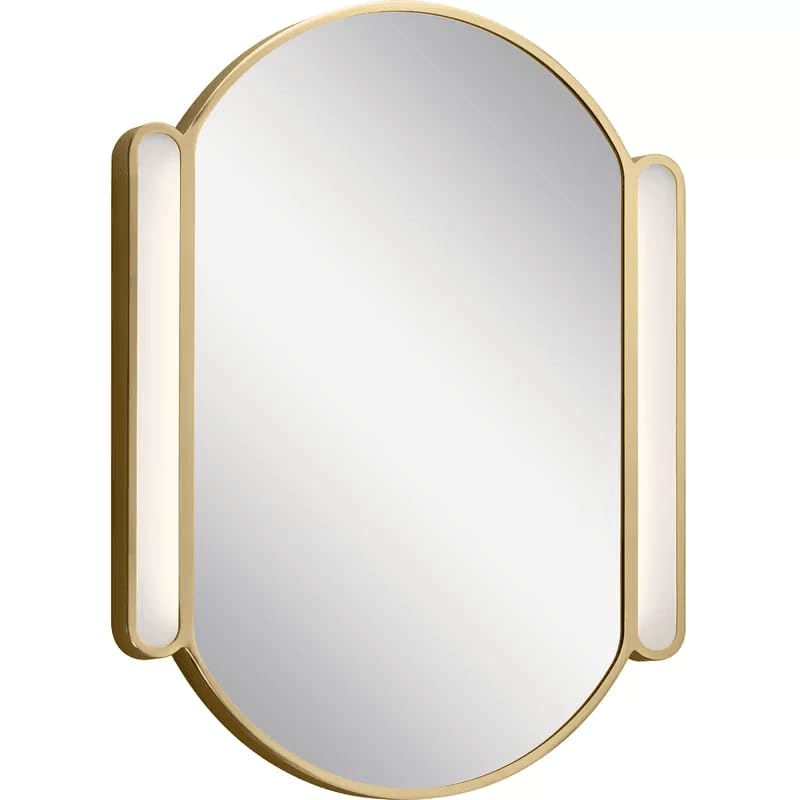 ARTESSA Vanity Essentials Oblong LED Mirror for Bathroom with Metal Frame, 3-Colour LED, Antifog (60 x 90 CM) (Black)