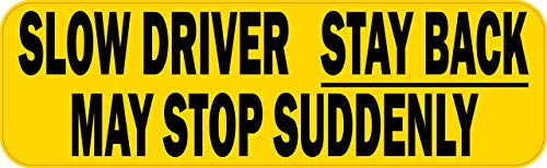 StickerTalk Slow Driver Magnet, 10 inches by 3 inches