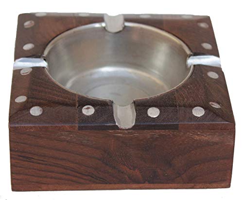 MM Crafts Colletion Elegant Wooden Ashtray Enhancing Your Smoking Experience in Style Brown Hight quality Wooden Ashtray