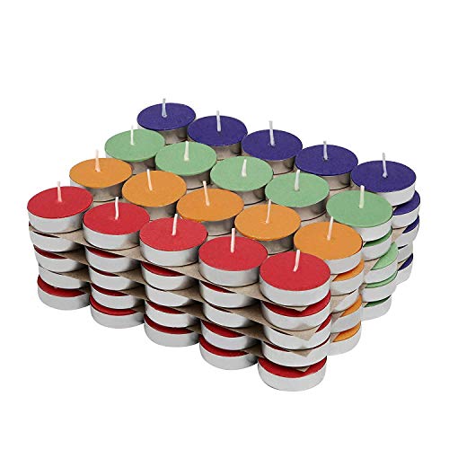 Casa Illuminate 1000% Pure Wax Tealight Candles (Multi, Pack of 1000), Unscented tealight candles for decoration/festivals/aromatherapy