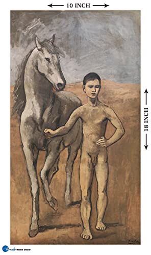 FURNATO® Self Adhesive UV Coated High Resolution Vinyl Print- Boy Leading a Horse – P651