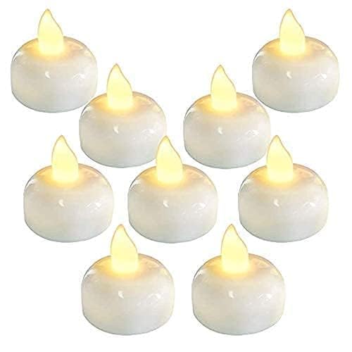 SPARSHMART Viha Water Sensor Artificial Floating Light Diya Water Activated Tea Lights, Waterproof Flameless Tea Lights, athtub Wedding Decoration Pack 12