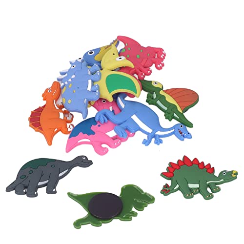 Ubersweet® Dinosaur Refrigerator Magnets, Refrigerator Magnets Glossy Appearance PVC Resin Glue for Kitchen for Toys for Magnetic Objects