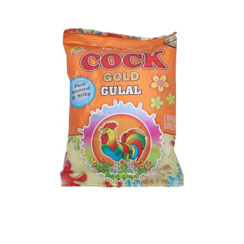 DaisyRoots Gold Gulal - Muliticolor (Pack of 5) | 100% Natural and Herbal Gulal | Organic Coloured Powder | Non-Toxic and Skin-Friendly Holi Gulal | Holi Celebration (GULAL)