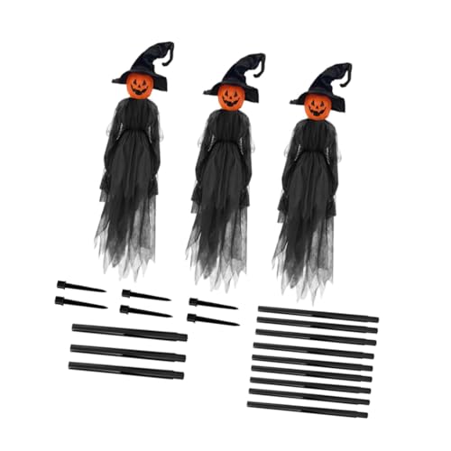 bnf® 3X Standing Witch Halloween Decorations Outdoor for Lawn Porch Home Entrance|Figures|&|Statues|