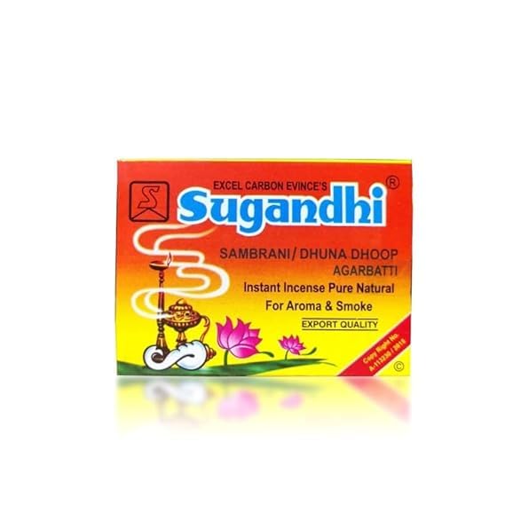 Sugandhi Sambrani | Dhuna | Export Quality | Dhoop Stick | Incense Stick | Agarbatti | Benzoin | Loban | Multi-Purpose, 20 Dhoop Sticks per Box with One Metal Plate x 12 Boxes