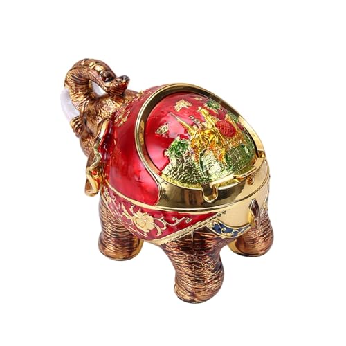 Elephant Ashtray Car Metal Ashtray for Patio Outside Office Home Use Bedroom Red|Home & Garden|1 Elephant Shape Ash Tray