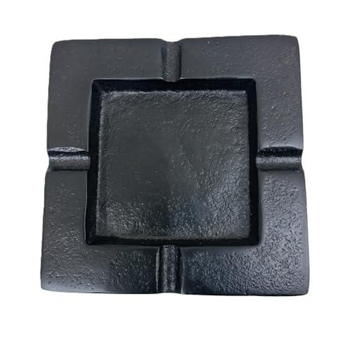 Atiqco Aluminium Metal Cigarette Cigar Ashtray Square Home Decor 4 Holder Black Bronze