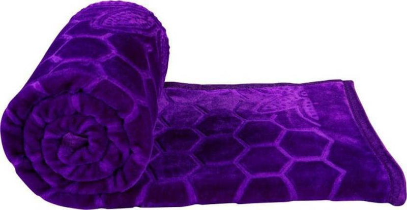 HomyReef 500 TC Winter/Mild-Winter Solid/Floral Light Weight Super Soft Warm Mink Single Bed Blanket for Winter (229 x 229 cm), Lightweight (Purple, Single Bed - 85x60 Inch)