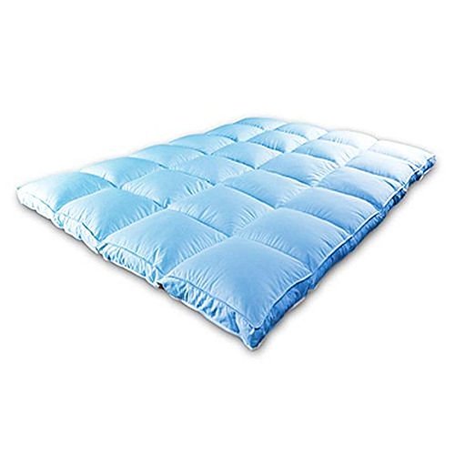 Jaipur Linen 3000 GSM Large Twin Size Bed Finest Imported Super Microfiber Soft Mattress Padding/Topper- Sky Blue-(48 * 78in)