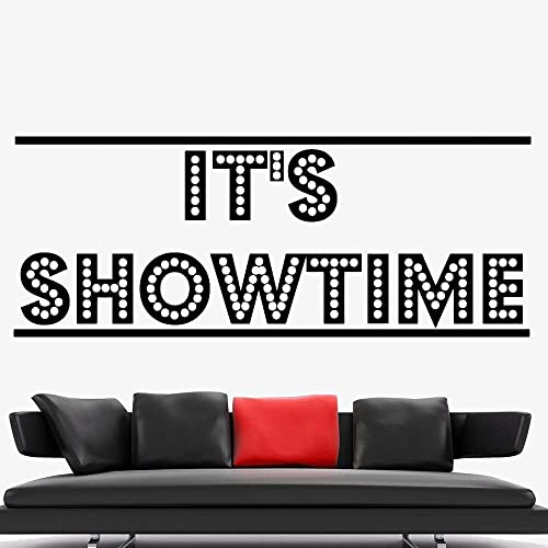 VVWV Its Show Time Quotes Wall Stickers for Living Students Bed Entertainment Room Home & Kitchen Hall Wall Decor L x H 100 x 55 Cms