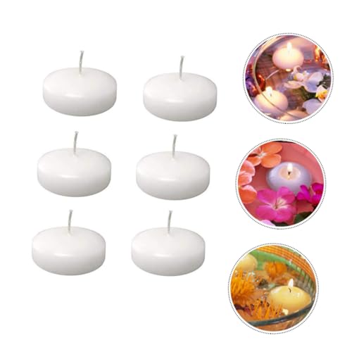 ABOOFAN 24pcs Smokeless Floating Candle Water Candles Paraffin Wax Candles Wedding Candle Candles for Wedding Disc Candles Floating Candle for Wedding Romantic Floating Candle Mini Candle