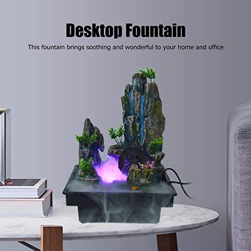 Ubersweet® Desktop Fountain, Waterfall Fountain Ornament for Bedroom for Table(