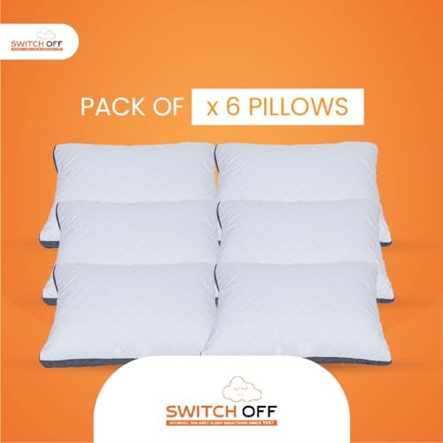 Switch-off Smart Adjustable Mush Exclusive Pillow,Discover The Perfect Pillow for Your Best Night's Sleep (17X27Inch) (Pack of 6)