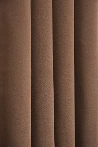 Brand Roots Blackout Heavy Solid 100% Opaque Curtains for Window 5 Feet, Pack of 2, Brown (Brown, Window 5 Feet)