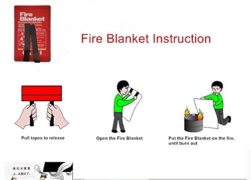 GFT Fire Blanket Size 1 meter x 1 meter (White)