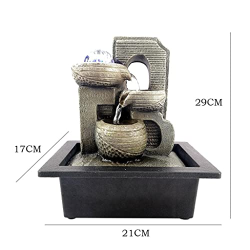 CALANDIS Waterfall Fountains Handmade Zen Meditation Indoor Water Fountain for Home