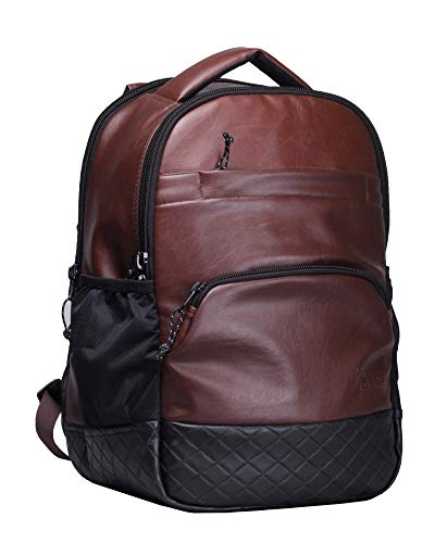 F Gear Luxur Brown 25L, Unisex Premium Business Laptop Backpack for Professionals School Travel, Water-Resistant, Fits 16 Inch Laptop, Padded Sleeve For Laptop Protection|Made in India|1 year warranty