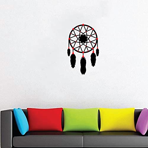 VVWV Feather Dream Catcher Wall Stickers for Living Kids Girls Boys Bedroom Home & Kitchen Hall Wall Vinyl Decor L x H 40 x 60 Cms