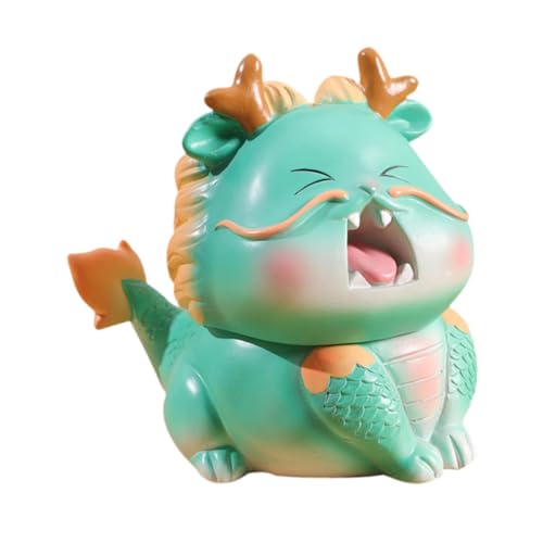 LR Decor Bazaar Small Dragon Statue Ashtray Chinese New Year Dragon Figurine for Office Desk