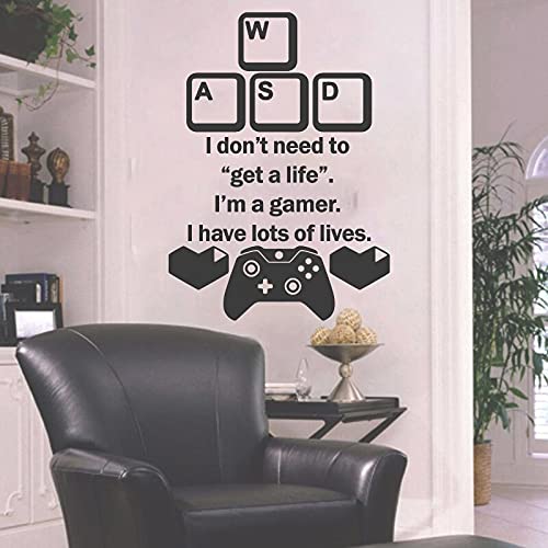 GADGETS WRAP Vinyl Decal Sticker Gaming Zone Video Game Quote (Item Finish Size : 78cm x 56cm)