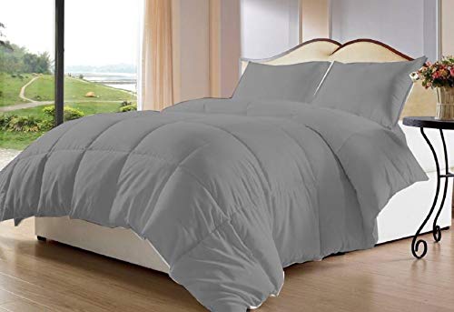 Homespun Microfiber 400 TC Quilt (Single_60 x 90 Inch_Light Grey)