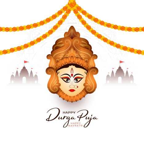 APM Durga Pooja Transparent Waterproof Sticker in 18x18 inches (DP3)