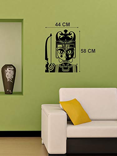 Ram Ji Face Self Adhesive VinylWaterproof Decorative Wall Stickers for Hall, Bedroom, Kitchen and Furniture