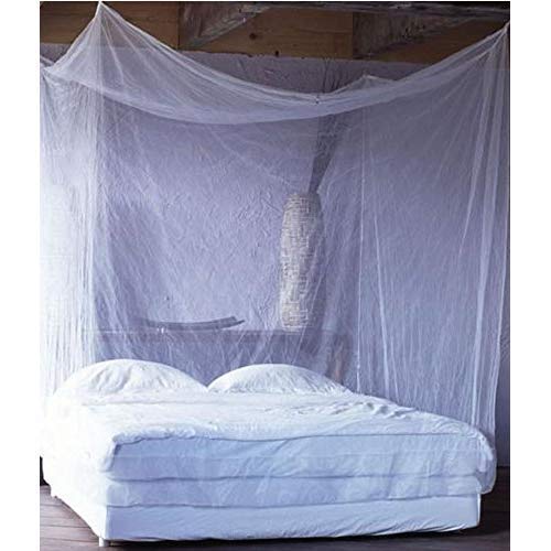 Divayanshi Mosquito Net for King Size Double Bed Polycotton (White, 6x6)