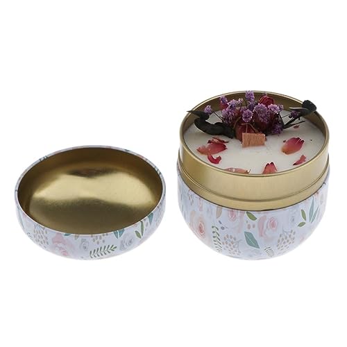 UJEAVETTE® Scented Candle Natural Soy Wax Tin Tea Light Sweet Peach and Green Tea Lemon