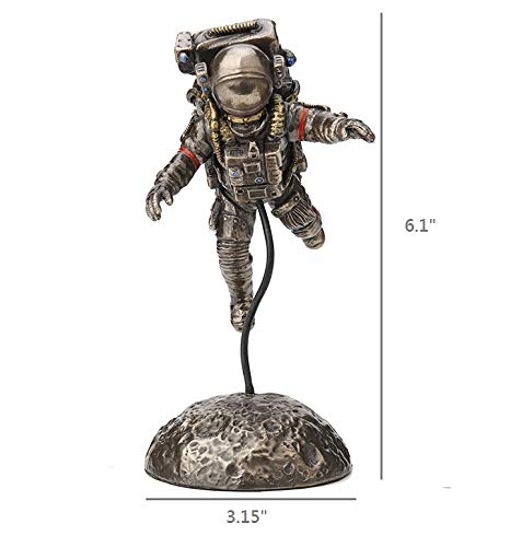 Veronese Design 6 1/8 Inch Zero G Astronaut Moon Landing Space Walk Cold Cast Resin Bronze Finish Statue Home Decor