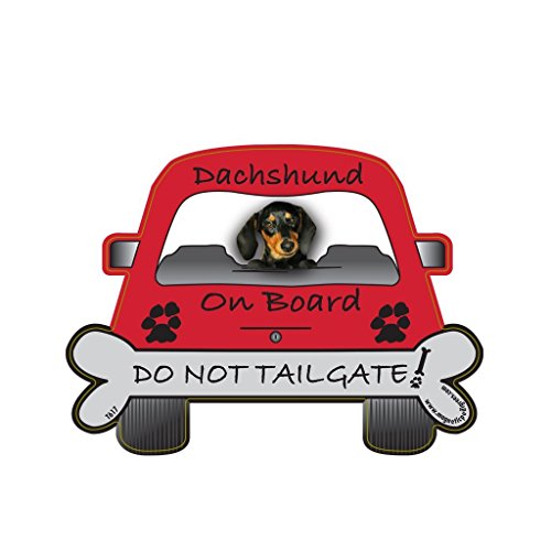 Dachshund Black : Dachshund Black Tailgate Custom Shaped Magnet