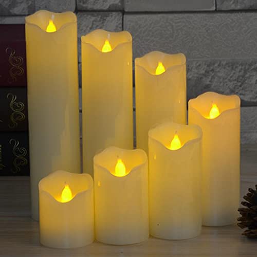 CALANDIS Electronic Oblique Edge LED Flameless Swing Flickering Candle Light 5x10cm