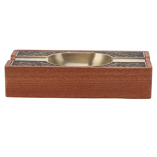 Cigar Ashtray, Portable Easy To Clean Light Luxury Outdoor Cigar Ashtray for Patio (Bronze Plating)