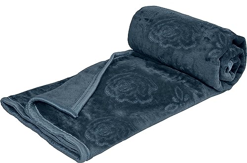 OM SHIV Double Bed Blanket Mink Blanket for Heavy Winter Ac Solid Double Bed Blanket Super Soft Light Winter Blanket (Gray), Lightweight