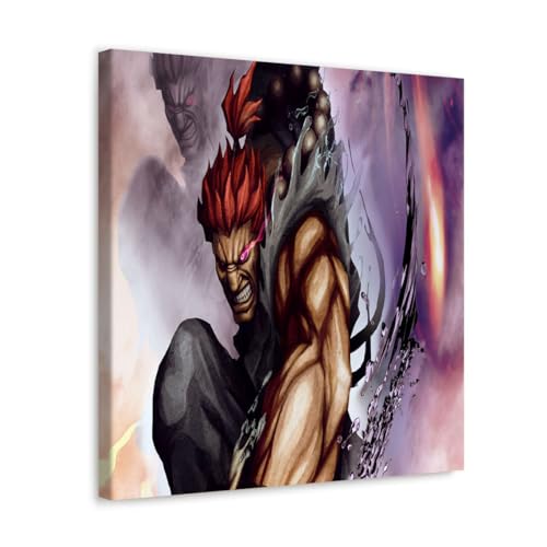 GADGETS WRAP Canvas Gallery Wrap Framed for Home Office Studio Living Room Decoration (10x10inch) - Akuma Street Fighter